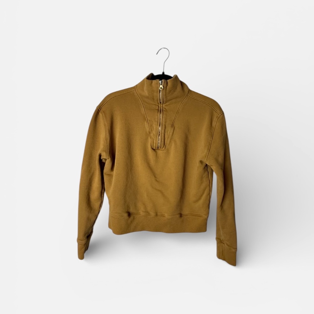 Nili Lotan Caramel Half-Zip Sweatshirt